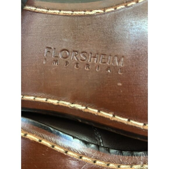 Florsheim Men's Size 9.5 3E Imperial Slip On Loafer Dark Brown Leather - Picture 9 of 10